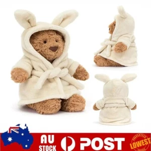 Jellycat Bartholomew Bear Bathrobe 26CM Beige Birthday Bunny Plush Doll Gifts - Picture 1 of 14