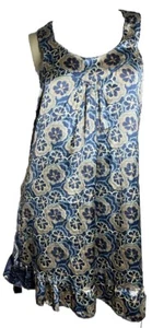 Womens Summer Dress Size Large Happy Few Boho Floral Paisley Print Sleeveless - Picture 1 of 14