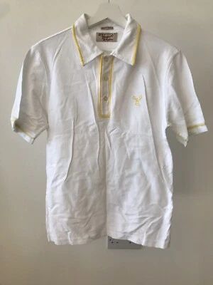 ORIGINAL PENGUIN MENS EARL POLO SHIRT IN WHITE/LEMON DROP  SIZE M RRP:£60 - Image 1 of 4