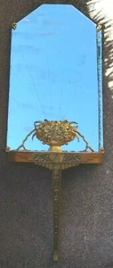 Console And Mirror Style Art Deco Wood Golden Height 2,42 CM - Picture 1 of 12