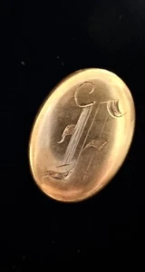 Antik 10k Gold ""F"" Stick Pin - Bild 1 von 5