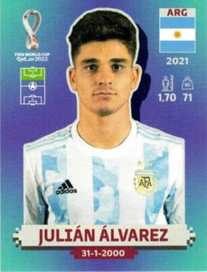 Panini World Cup Qatar 2022 sticker Arg 15 Julian Alvarez (Rookie) Argentinien - Picture 1 of 2