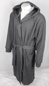 Ugg Men's Robe Leeland Hooded Hoodie Pockets Super Soft CHHE Gray 1131475 - Picture 1 of 9