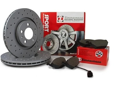 Kit Dischi Pastiglie Sport Forati Zimmermann Anteriore VW Golf Audi A3 288mm - Imagen 1 de 4