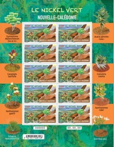 France - New Caledonia - Green nickel - 10 stamps sheet - Picture 1 of 1