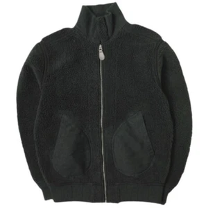 RRL RALPH LAUREN men's Pile Fleece Jacket Size S Black Solid Casual USED - Picture 1 of 8
