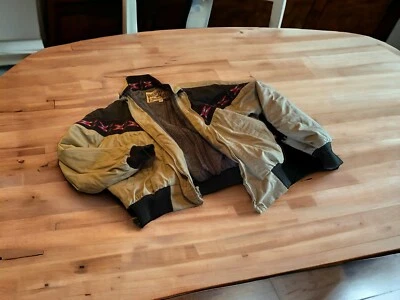 Jaqueta asteca sudoeste forrada com cobertor vintage feita nos EUA GG - Imagem 1 de 2