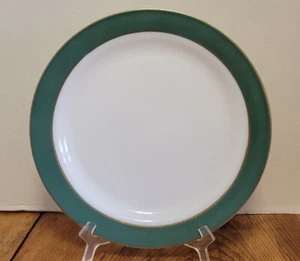 Vintage PYREX USA 12 3/8" Round Platter White & Green Regency Farmhouse  - Picture 1 of 6