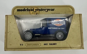 Matchbox Models of Yesteryear 1927 Talbot - Ever Ready Batteries Y-5 1:47 - Picture 1 of 8
