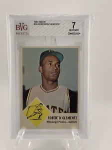 1963 Fleer Roberto Clemente #56 Pittsburgh Pirates Beckett 7 Near Mint - Picture 1 of 2