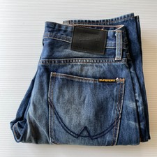 SuperDry Copperfill Loose Distressed Denim Jeans Mens Size 28 Waist Casual Style