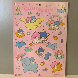 Vintage Sanrio 1983 Little Twin Stars Aufkleber Großbogen - Bild 1 von 8