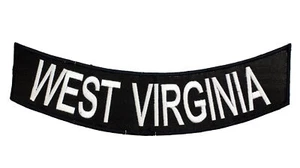 West Virgina Iron on Bottom Rocker Large Patch for Jacket Vest - Picture 1 of 2