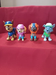 Set of 4 Paw Patrol figures toys puppies Chase, Skye, Rocky & Zuma - Picture 1 of 9