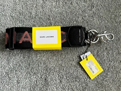 Correa Marc Jacobs The Logo Sweet Pea negra/rosa/gris nueva con etiquetas Foto 1 de 4