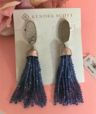 Brincos de gota de borla azul com miçangas Kendra Scott Marin novo com etiquetas $125 - Imagem 1 de 2