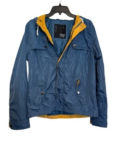 Premium Lounge blau & gelb Kapuzenjacke M 100% Polyester leicht Freizeit D - Bild 1 von 6