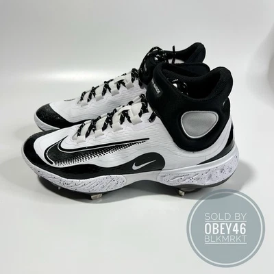Botines de béisbol Nike Alpha Huarache zapatos metal blanco negro FD2744-107 talla 10 Foto 1 de 4