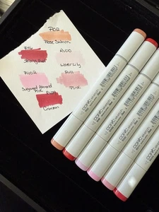 Copic Sketch Markers NEW, R02, R46, RV00, RV02, RV11, RV29 - Reds -  Qty 6 - Picture 1 of 5