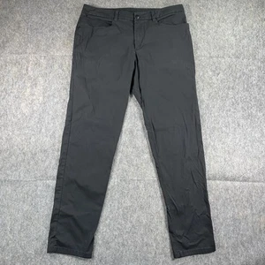 Lululemon ABC Pants Slim Black Men's 34x31 Swift Cotton Golf Office Work LM5542S - Picture 1 of 16