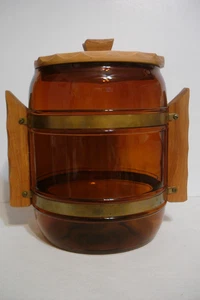 Latchford Marmor Bernstein Landhausstil Keksdose Glas Holzgriffe & Deckel - Bild 1 von 17