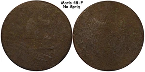 1787 Maris 48-F New Jersey Colonial Copper No Sprig - Damaged / Corroded - Picture 1 of 5
