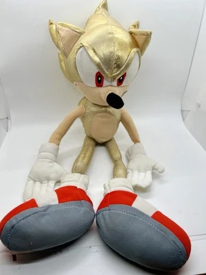 "Felpa Kellytoy 2009 Super Sonic The Hedgehog 15"" pulgadas oro amarillo" Foto 1 de 4