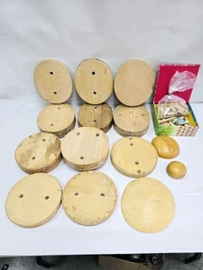 Lot 14 Different Wood Wooden Hat Block Style Form Display Mold Milliner 21" 22" - Picture 1 of 9