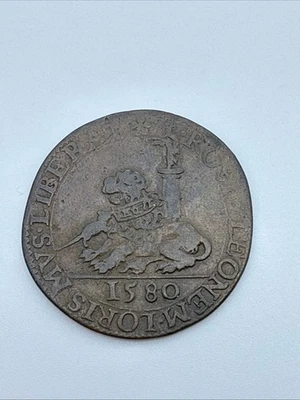 1580 Dutch Republic Netherlands AE Jeton - End Of Peace Negotiations With Spain - Image 1 of 2