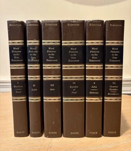 VOL 1-6 Set WORD PICTURES IN THE NEW TESTAMENT A T Robertson Bible Study 1970's - Picture 1 of 24