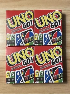 UNO Go! Mini Card Game Mini Travel Pocket-Sized Bundle Of 4 - Picture 1 of 3