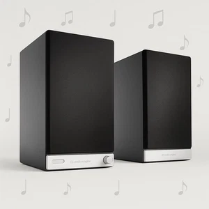 Audioengine HD6 Hochglanz-Weiß Premium Aktive Regallautsprecher (Paar) Brandneu - Bild 1 von 6