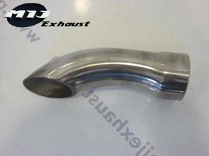 2.25 "57mm Weld-On Curl Down Stainless Universal Escape Escape Tail Pipe Tip - Imagen 1 de 1