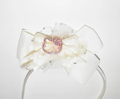 Hello Kitty Style White Triple Bow Headband - Image 1 of 3
