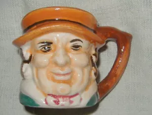 OCCUPIED JAPAN CERAMIC MINIATURE TOBY MUG, HEAD OF MAN - Picture 1 of 4