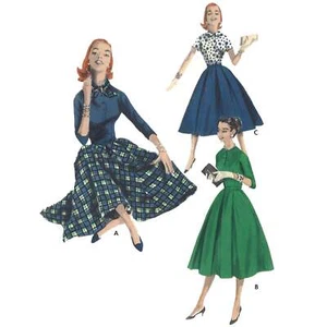 Patrón años 50, coordenadas. Falda circular, blusa, bufanda - busto = 32” (81 cm) - Imagen 1 de 3