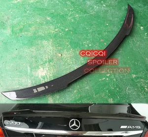 Carbon Fiber MERCEDES BENZ 2015~2020 W205 C class Sedan V type trunk spoiler ◎ - Picture 1 of 6