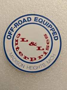Vintage 4x4 4 Wheel Drive Bumper Sticker Decal L&L Enterprises Off Road Equipped - Picture 1 of 3