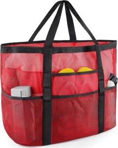 Mesh Beach Bag - Large Tote Bag for Family - Picture 1 of 7