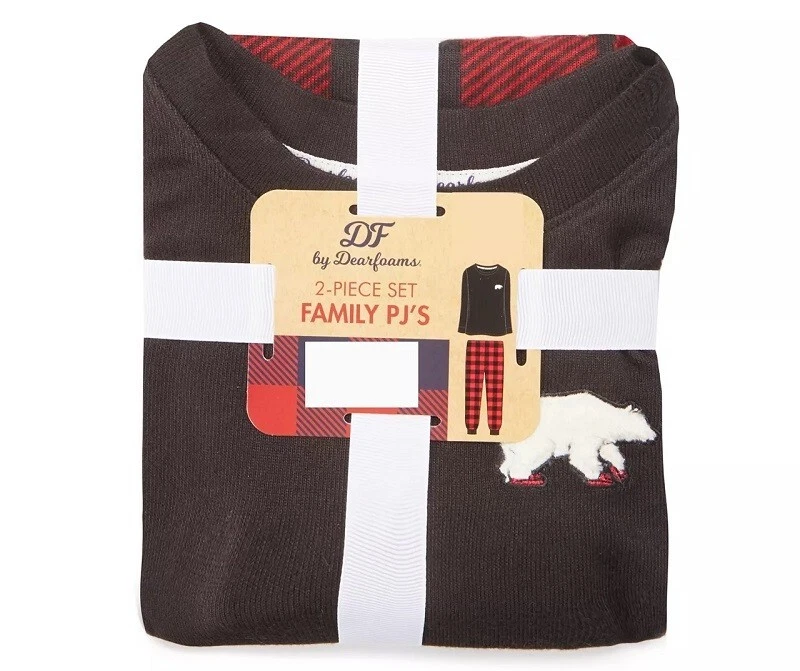 Dearfoams Women's Black & Red Buffalo Check 2-Piece Pajama Set XXL - Image 1 of 1