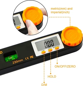 Digital Angle Finder Tool 7inch 0-360 degree LED Digital Protractor with Hori... - Picture 1 of 12