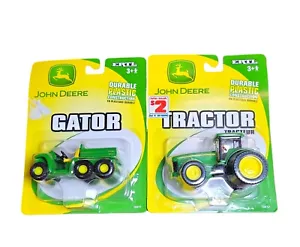 ETRL John Deere 1:64 Gator & Tractor #15411 #15413 2004 Plastic NIP - Picture 1 of 2