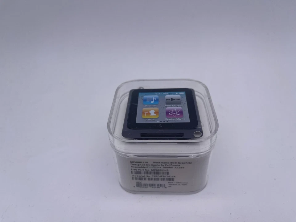 Apple iPod nano 6th Generation Graphite A1366 (8 GB) NEW/NEVER OPENED (SEALED) - Image 1 of 4