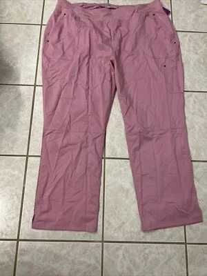 Healing Hands Purple Label Tori Pant Yoga 3X Taffy Pink Scrub 9133 Waistband - Image 1 of 4