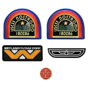 Alien Movie U.S.C.S.S Nostromo Flight Wings Yutani Patch [5PC-with Nostromo Pin] - Picture 1 of 1