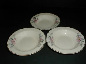 3 W S George Canarytone BLOSSOMS Dessert Bowls_THREE (D47) - Picture 1 of 4