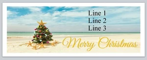 Personalized Address Labels Beach Christmas (AC 298) - Picture 1 of 3