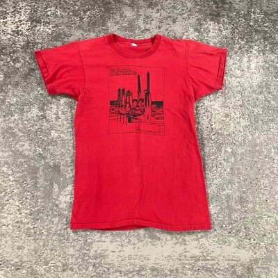 Camisa De Colección Universidad de Nebraska Adulto Grande Roja Ingeniería Química Años 70 Hecha en EE. UU. Foto 1 de 4