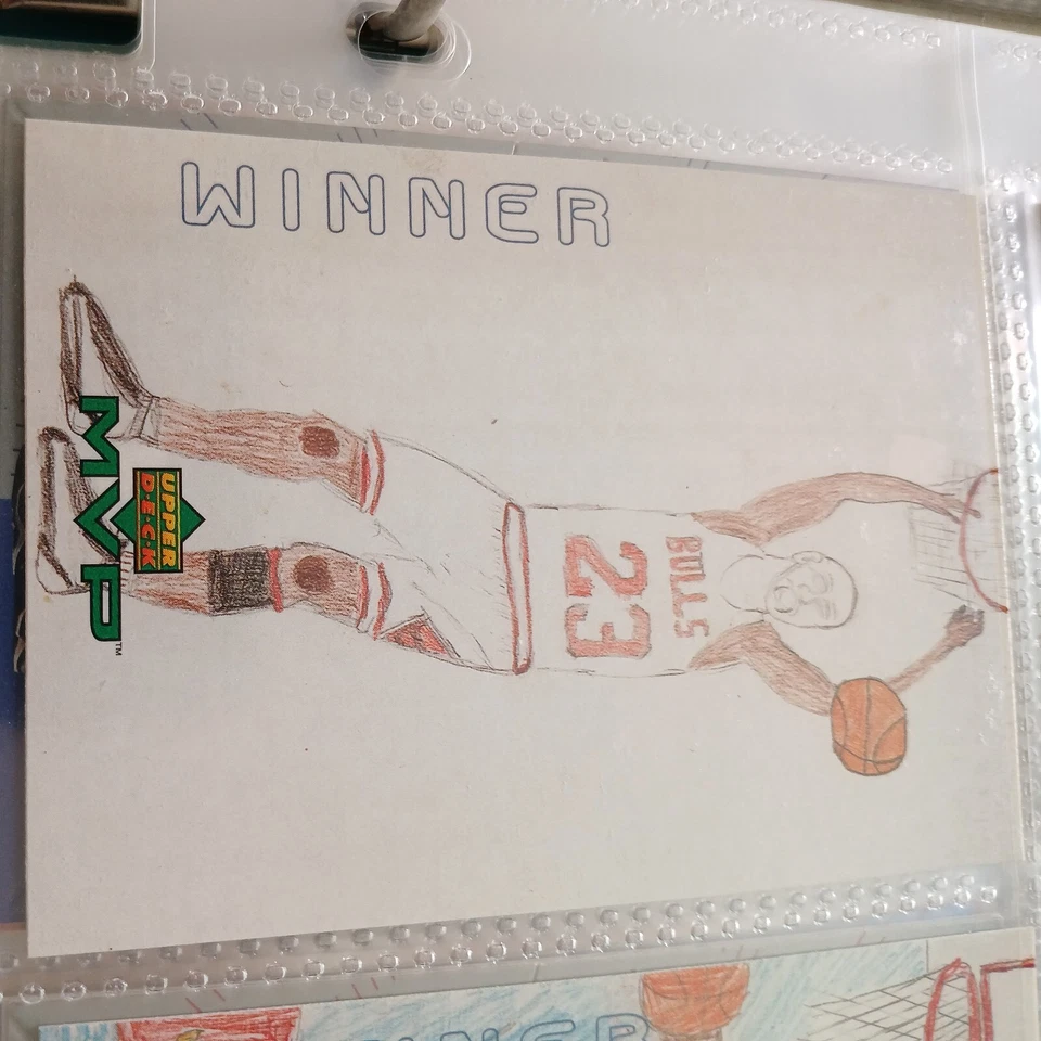 1999-00 Upper Deck MVP Draw Your Own Card Winner Michael Jordan #W4 HOF - Image 1 of 2