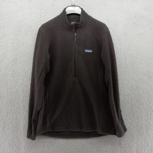 Patagonia Jacket Womens Large Black R1 Air Zip Neck 1/2 Zip Pullover Fleece - Picture 1 of 11